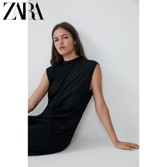Váy dáng dài dập ly không tay chun eo Zara Auth New Tag có sẵn 5643/812 5643812