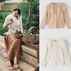 Áo Cardigan cổ đáp ren Zara Auth New Tag có sẵn 6458/707 6458707