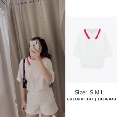Áo Polo cổ đan viền, chun eo Zara Auth new tag có sẵn 1930/043 1930043