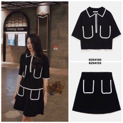 Set áo len S & chân váy len XS viền trắng Zara Auth New Tag có sẵn 6254/230 6254/233 6254230 6254233