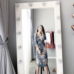 Váy dáng dài hoa xanh Zara Auth new tag có sẵn 7923/134 7923134