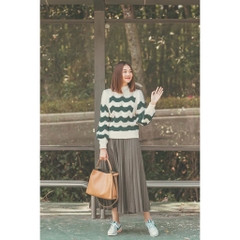 Áo len dáng rộng họa tiết Waving Mango Auth New Tag có sẵn 67050578