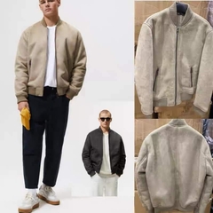 Áo Khoác Nam Bomber Da lộn lót lông Zara Auth New Tag có sẵn 6318/325 6318325