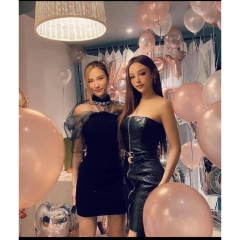 Váy nhung dự tiệc dáng ngắn phối ren Zara Auth new tag có sẵn 0387/188 0387188