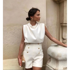 Áo kiểu không tay nhún vai Zara Auth new tag có sẵn 2348/778 2348778