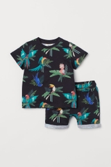 Set bộ bé trai gồm áo và quần short H&M Auth New Tag có sẵn 0952087002