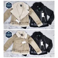 Áo khoác da lộn Zara auth new tag có sẵn 6318/226 6318226 6318232