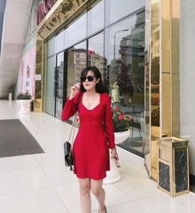 Váy dáng ngắn cổ tim họa tiết chấm bi Zara Auth New Tag có sẵn 7901/102 7901102
