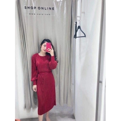 Váy suông đỏ kèm Belt Zara Auth new tag có sẵn