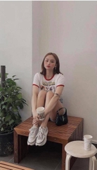 Áo phông Mickey cotton dáng vừa Zara Auth New Tag có sẵn 0085/365 0085365