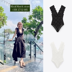 Áo ren không tay dáng bodysuit Zara Auth New Tag có sẵn 2712/405 2712405