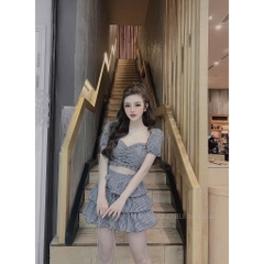 Áo crop top kẻ Zara Auth new tag có sẵn 0219/309 0219309
