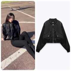 Áo Khoác Bomber Dáng Ngắn Trần Bông Zara Auth New Tag có sẵn 4341/720 4341720