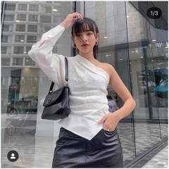 Áo lệch vai trắng Zara Auth new tag có sẵn 7563/051 7563051