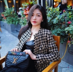 Áo khoác blazer dạ tweed form nhỏ Mango Auth New Tag có sẵn 77076709