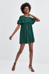 Váy dáng ngắn xòe nhẹ cổ tròn Zara Auth New Tag có sẵn 8342/301 8342301