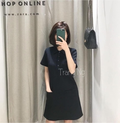 Váy dáng ngắn suông cổ polo Zara Auth New Tag có sẵn 4661/101 4661101