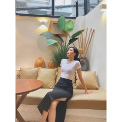 Chân váy chun eo dáng dài Zara auth có sẵn