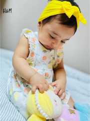 Váy cánh tiên bé gái chất liệu cotton Ruffle-trimmed Jersey Dress H&M Auth New Tag có sẵn 0928133008