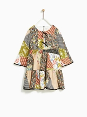 Váy dáng ngắn boho họa tiết size kid Zara Auth New Tag có sẵn 6184/751 6184751