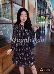 Váy voan hoa dáng ngắn có lót Zara Auth New Tag có sẵn 7521/227 7521227