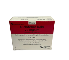Diclofenac Kabi 75mg/3ml (Hộp 10 ống x 3ml( (T/66H)