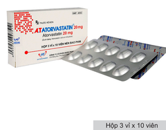 A.T Atorvastatin 20mg An Thiên (Hộp 03 vỉ x 10 viên) (T/250H)