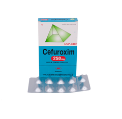 Cefuroxim 250mg Mebiphar (Hộp 1 vỉ x 10 viên) (T/246H)