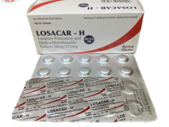 Losacar H Zydus (Hộp 10 vỉ x 10 viên) (T/180H) (Rx)