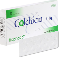 Colchicin 1mg Traphaco (Hộp 1 vỉ x 20 viên)