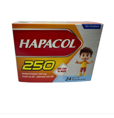 Hapacol 250 DHG (Hộp 24 gói x 1g)