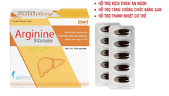 TPBVSK Arginine B-complex Abipha (Hộp 12 vỉ x 5 viên)