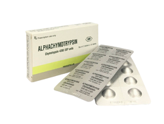 Alphachymotrypsin 4200 USP Mebiphar (Hộp 2 vỉ x 10 viên) ) (T/292H)