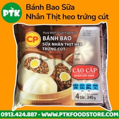 Bánh Bao Sữa Nhân Thịt Heo Trứng Cút 240g Đông