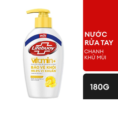 Nước Rửa Tay Lifebuoy Chanh Khử Mùi Cho Tay Làm Bếp 180g