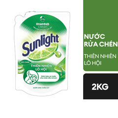 Nước rửa chén Sunlight Thiên nhiên Lô hội túi 2kg