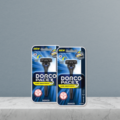 Combo 2 hộp Dao cạo râu 3 lưỡi Dorco Pace 3 TRA 4001-B