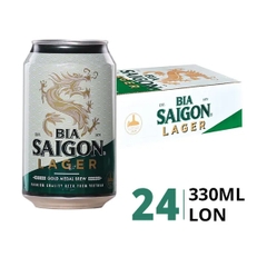 [Thùng 24 Lon] Sài Gòn Bia Lager Lon 330ML_413321