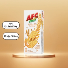 [THÙNG 16 HỘP] AFC Bánh Cracker Dinh Dưỡng Vị Lúa Mì Hộp 200g