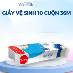 Giấy Vệ Sinh Watersilk 36m, 10 Cuộn Có Lõi Cao Cấp