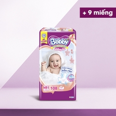 [Tặng 9 miếng] Tã/Bỉm giấy Bobby Newborn 1 - 108 miếng