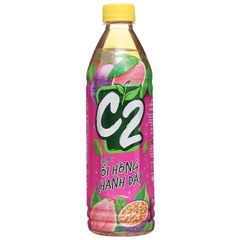 [THÙNG 24 CHAI] C2 Trà Xanh Hương Ổi Hồng Chanh Dây Chai 455ml
