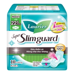 Laurier Băng vệ sinh Siêu Mỏng 1mm Bảo Vệ 22.5cm 10 miếng