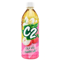 [THÙNG 24 CHAI] C2 Trà Xanh Hương Vải Thanh Lài Chai 455ml