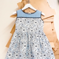 Đầm tinh nghịch cho bé Ginger World SC353 - Sọc xanh & hoa
