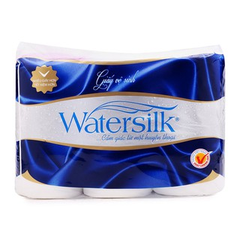 Giấy vệ sinh Watersilk 19.5m, 12 cuộn/túi