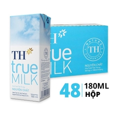 [Thùng 48 Hộp] TH True Milk Sữa Tươi Tiệt Trùng Nguyên Chất Hộp 180ML_400058