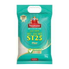 Gạo thơm dẻo - đặc biệt Neptune ST25+ Plus - Túi 5kg