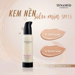 Kem nền siêu mịn số 2 Tenamyd Ultra Liquid Foundation #2 Brown Sand SPF15 - Lọ 30ml