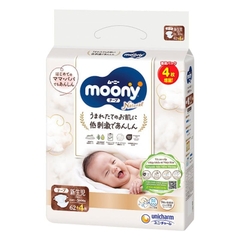 Bỉm dán cao cấp Moony Natural Organic size NB 62+4